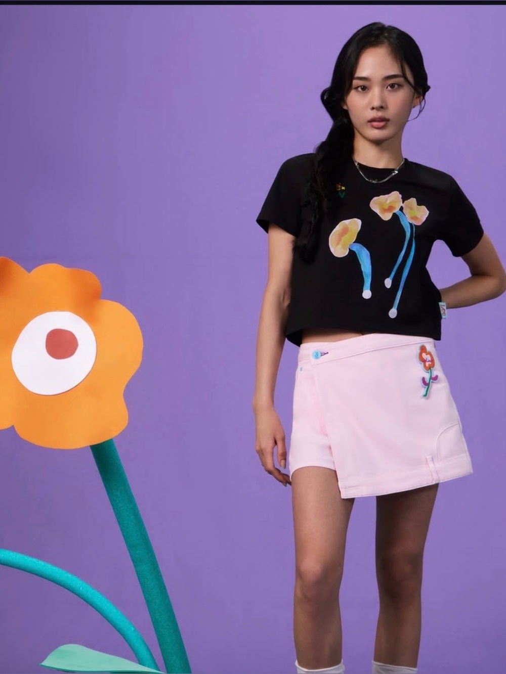 Lee x Ruohan Wang Pink Skort Shorts Size 25 NWT Limited Edition Y2K